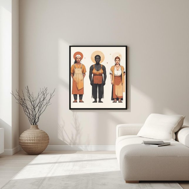 Modern Muse – Abstrakt Feminim Geometri  Poster (Skapare uppladdad)