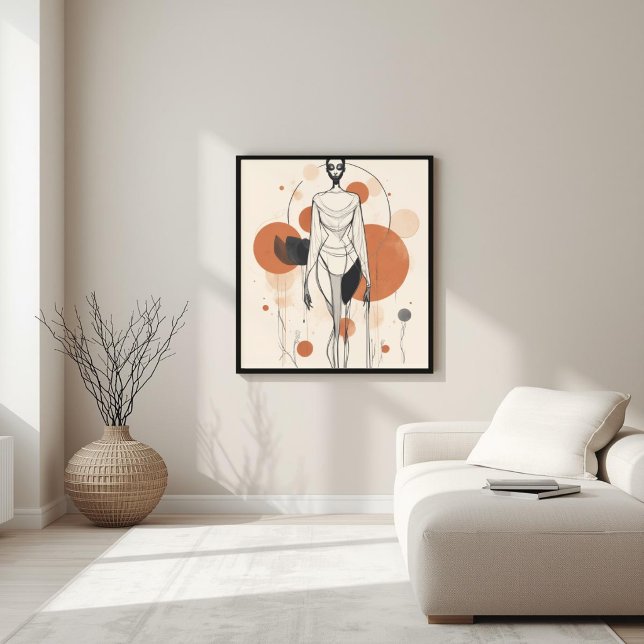 Modern Muse – Abstrakt Feminim Geometri X Poster (Skapare uppladdad)