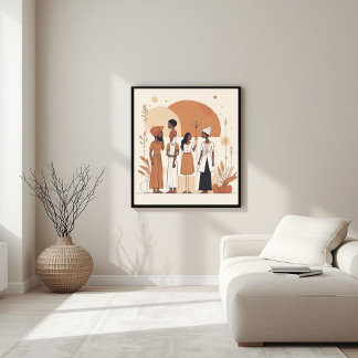 Modern Muse – Abstrakt Feminim Geometri XII Poster