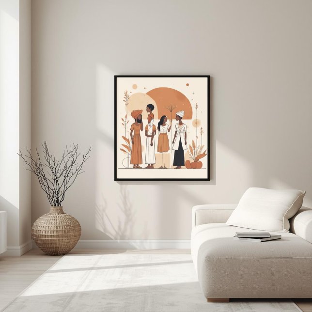 Modern Muse – Abstrakt Feminim Geometri XII Poster (Skapare uppladdad)