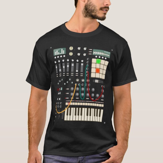 Modern musikproducent och elektronisk musiker t shirt (Framsida)