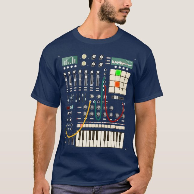 Modern musikproducent och elektronisk musiker t shirt (Framsida)