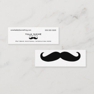 Modern Mustache Mini Visitkort
