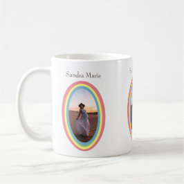 Modern muterad regnbåge, babystövel kaffemugg
