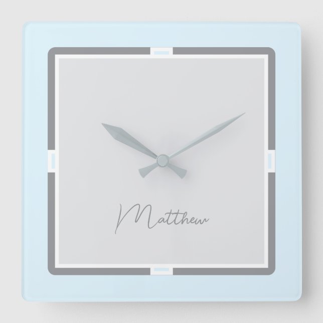 Modern My Butterfly Clock Fyrkantig Klocka (Framsida)