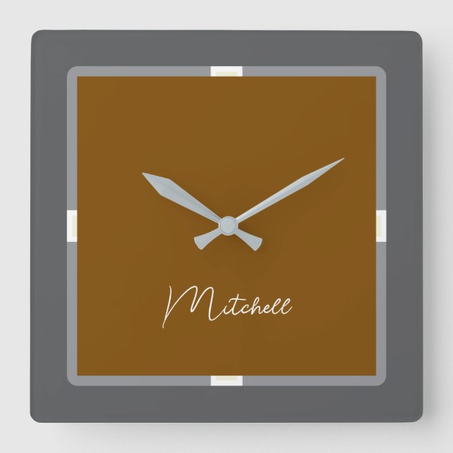Modern My Butterfly Clock Fyrkantig Klocka (Framsida)