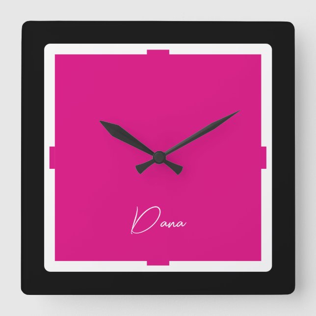 Modern My Butterfly Clock Fyrkantig Klocka (Framsida)