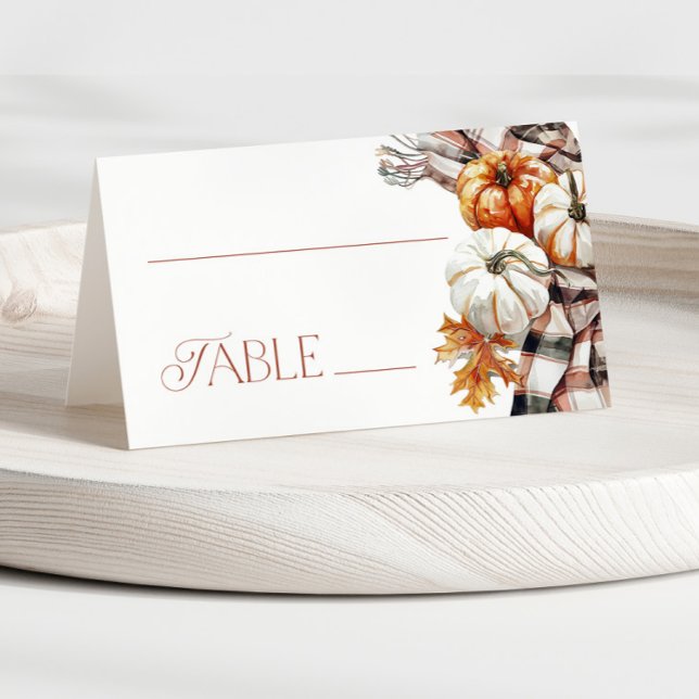 Modern Mysigt fallplatskort för skript Namn Placeringskort (Modern Script Cozy Fall Place Cards Name Cards)