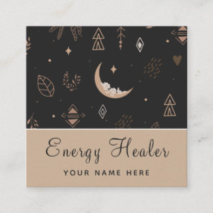 Modern Mystic Mönster Energy Healer Psychic Medium Fyrkantigt Visitkort