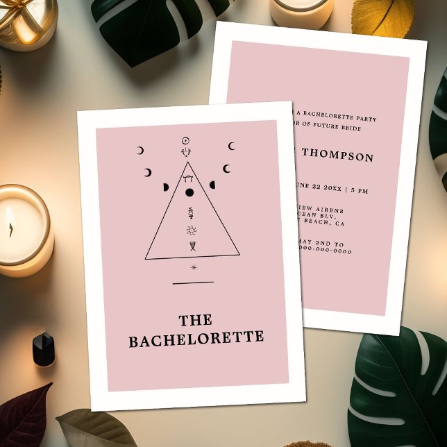 Modern Mystic Tarot Fortune Bachelorette Party Inbjudningar (Skapare uppladdad)