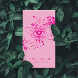 Modern Mystic Tarot Reader för Bright Rosa Chic Visitkort