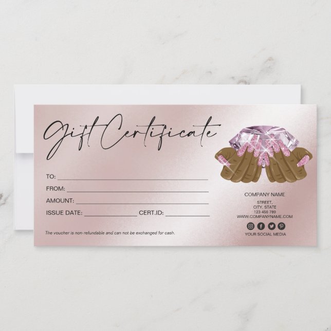 modern nagel-diamant för girokort (Framsida)