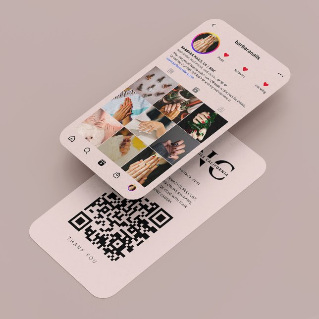 Modern Nagel Tech Lash Stylist Rosa Affärskort (Modern Nail Tech Lash Stylist Pink Business Card
)