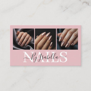 Modern nagelkonstnär foto typografi visitkort