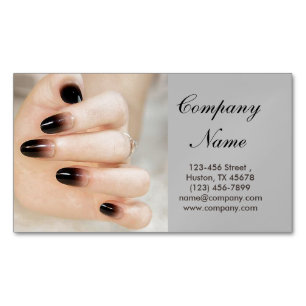 modern nagelsalong för skönhet magnetiska visitkort