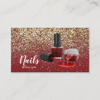 Modern Nagelsalong Nageltekniker Visitkort