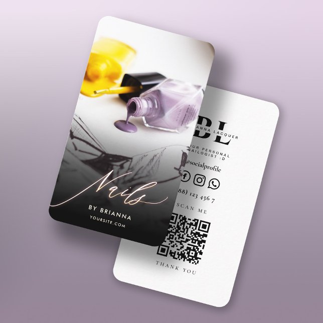 Modern Nail Artist Nagel Beauty Salon Maniboyin Visitkort (Skapare uppladdad)