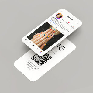 Modern Nail Artist Nagel Salon Instagram Inspired  Visitkort