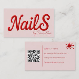 Modern Nail Salon Artist Visitkort
