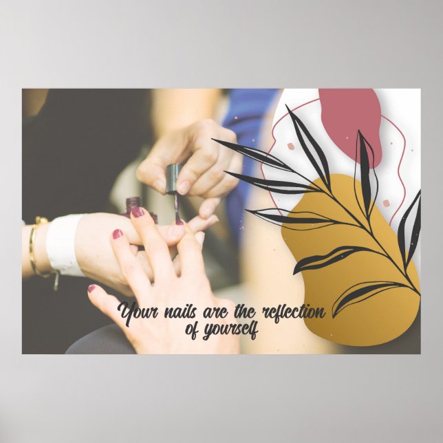 Modern Nail Salon Wall Print Poster (Framsidan)