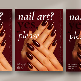 Modern Nail Tech Skönhetssalong Flyer