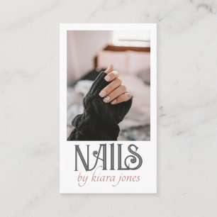 Modern Nail Technician Nail Salon Photo Visitkort