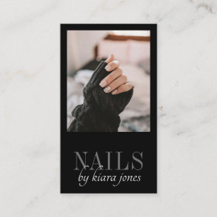 Modern Nail Technician Nail Salon Photo Visitkort