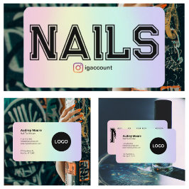 Modern Nail Technician Visitkort