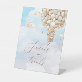 Modern nalle vattenfärg baby shoPedestal-tecken