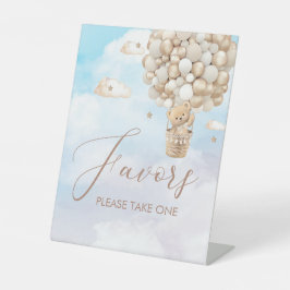 Modern nalle vattenfärg baby shoPedestal-tecken