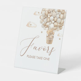 Modern nalle vattenfärgsbabydusch gynnar