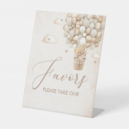 Modern nalle vattenfärgsbabydusch gynnar