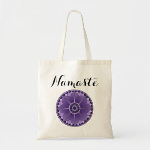Modern Namaste Lila Mandala Tygkasse