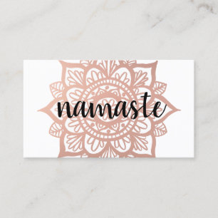 Modern Namaste Mandala Yoga-instruktion Visitkort