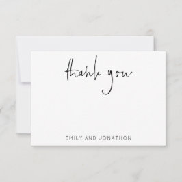 Modern Namn 5-foton i Bröllop Tack Anteckningskort