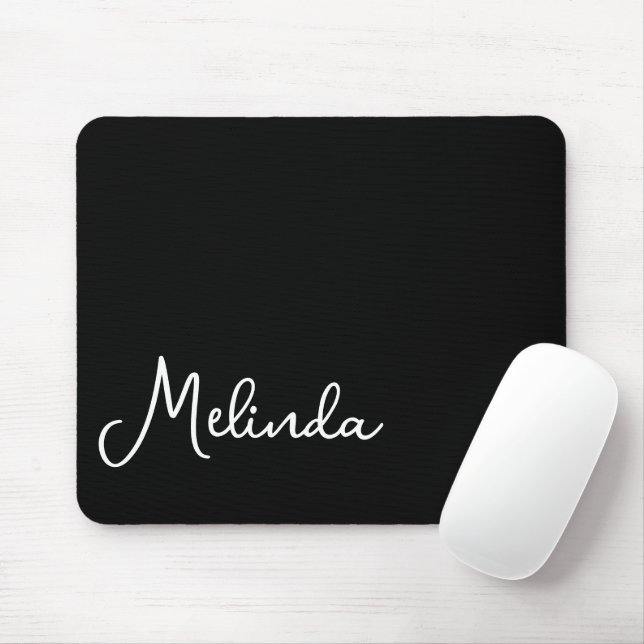 Modern Namn Chic Black & White Musmatta (Med mus)