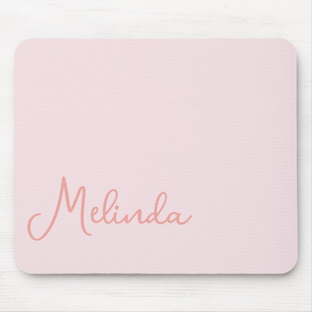 Modern Namn Chic  Rosa Mouse Pad Musmatta (Framsidan)