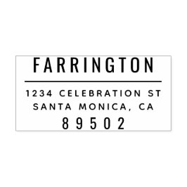 Modern Namn i familjen och enkel Returadress Självfärgande Stämpel