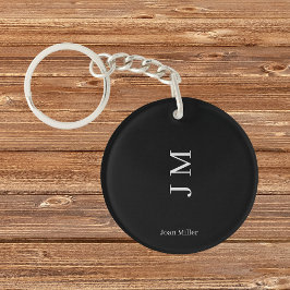 Modern Namn & Initialer Chic Black