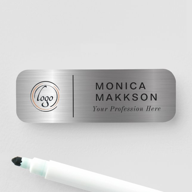 Modern Namn, Logotyp och Namn bricka Namnbricka (På plats)