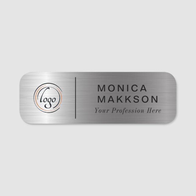 Modern Namn, Logotyp och Namn bricka Namnbricka (Framsida)