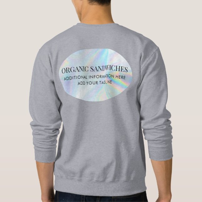 Modern Namn-minimalistisk Anpassningsbar Lång Ärmad Tröja (Baksida)