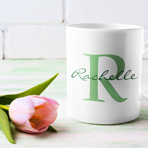 Modern Namn & Monogram - klassiskt initialt Kaffemugg