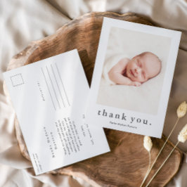 Modern Namn Photo Baby Tack Vykort