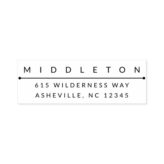 Modern namn returadress-frimärke självfärgande stämpel (Design)