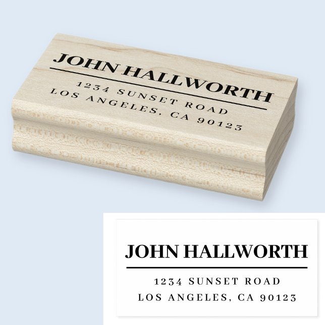 Modern Namn & Returadress Stämpel (Skapare uppladdad)