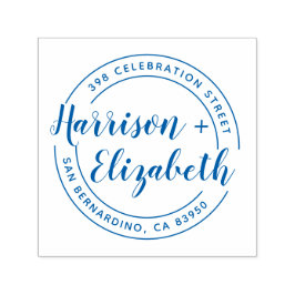 Modern Namn Round-Returadress Självfärgande Stämpel