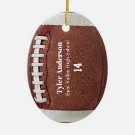 Modern Namn-skolnummer och spelarnummer i fotboll Julgransprydnad Keramik