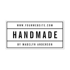 Modern Namn-webbplats med fet stil - handgjord Självfärgande Stämpel