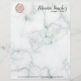Modern Namnge Din Logotyp Marmor Brevpapper
